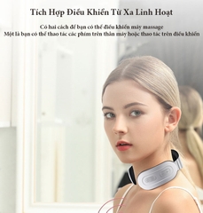 Máy massage cổ 3D thông minh KD811A sử dụng xung điện tần tenst, điều khiển từ xa