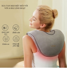 Máy massge đấm lưng cổ, vai gáy, lưng eo, với 10 bài đấm cổ truyền linh hoạt KD881A