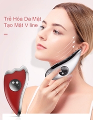 Máy nâng cơ mặt V line K-SKIN giúp trẻ hóa da mặt bằng điện siêu âm EMS, giúp giảm nếp nhăn trên mặt nâng cơ mặt 3D