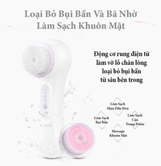 Máy rửa mặt KSKIN KD3033S đầu cọ xoay tròn kèm sóng rung sonic