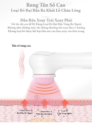 Máy rửa mặt KSKIN KD3033S đầu cọ xoay tròn kèm sóng rung sonic