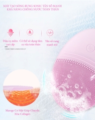 Máy rửa mặt tẩy trang làm sạch sâu Massge tăng cường chuyển hóa Collagen giúp trẻ hóa da