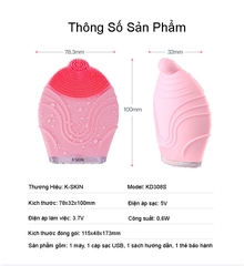 Máy rửa mặt và massage da mặt K-SKIN làm sạch sâu, se klhít lỗ chân lông KD308