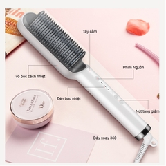 Máy uấn và chải tóc thẳng ION âm cao cấp không làm tổn thương tóc KD380