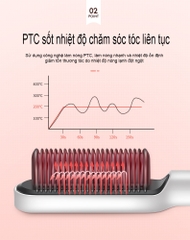 Máy uấn và chải tóc thẳng ION âm cao cấp không làm tổn thương tóc KD380