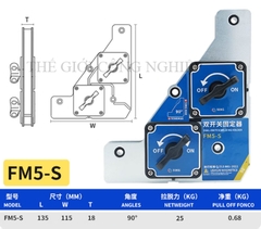 Nam châm kẹp góc từ tính đôi – Công tắc nam châm mạnh, định vị vuông góc 90°, phụ kiện cố định hỗ trợ hàn tiện lợi