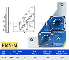 Nam châm kẹp góc từ tính đôi – Công tắc nam châm mạnh, định vị vuông góc 90°, phụ kiện cố định hỗ trợ hàn tiện lợi