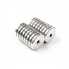 Nam châm NdFeB hình tròn có lỗ chìm bắt vít lực hút mạnh N35 kích thước phi 30, 40, 50, 60, 80, 100