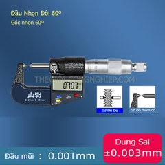 Pan Me Đo Ngoài Đầu Nhọn 0-25mm