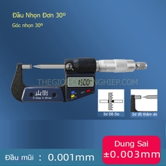 Pan Me Đo Ngoài Đầu Nhọn 0-25mm