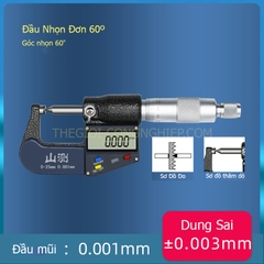 Pan Me Đo Ngoài Đầu Nhọn 0-25mm