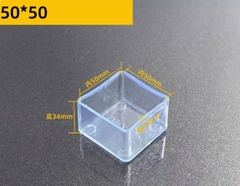 Nút bịt đầu ống vuông PVC trong suốt – Nắp chụp chân bàn ghế, ống sắt