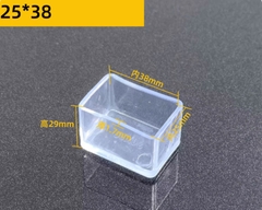 Nút bịt đầu ống vuông PVC trong suốt – Nắp chụp chân bàn ghế, ống sắt