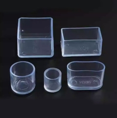 Nút bịt đầu ống vuông PVC trong suốt – Nắp chụp chân bàn ghế, ống sắt