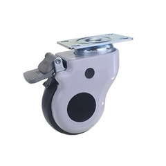 Bánh xe đẩy y tế chống ồn có mặt bích và ốp hai bên phi 75, 100, 125