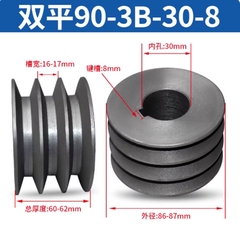 Puly đai tam giác B3 rãnh – gang đặc – dùng cho động cơ điện