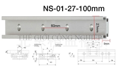 Thanh trượt dẫn hướng Igus NS – Ray trượt Đức kèm con trượt NW01/02/11/12-17/27/40/80-P-LLYZ