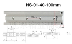 Thanh trượt dẫn hướng Igus NS – Ray trượt Đức kèm con trượt NW01/02/11/12-17/27/40/80-P-LLYZ