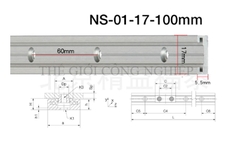 Thanh trượt dẫn hướng Igus NS – Ray trượt Đức kèm con trượt NW01/02/11/12-17/27/40/80-P-LLYZ