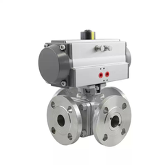 Van Bi Bốn Chiều Khí Nén Q646F-16P Chuyển Hướng Kép Hình Chữ L