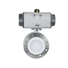 Van Bướm Khí Nén Mặt Bích Bằng Thép Không Gỉ 304 Lót PTFE D641F4-16P