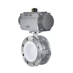 Van Bướm Khí Nén Mặt Bích Bằng Thép Không Gỉ 304 Lót PTFE D641F4-16P