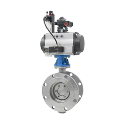 Van Bướm Khí Nén Mặt Bích Thép Không Gỉ D643W-16P