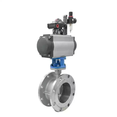 Van Bướm Khí Nén Mặt Bích Thép Không Gỉ D643W-16P