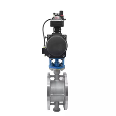 Van Bướm Khí Nén Mặt Bích Thép Không Gỉ D643W-16P