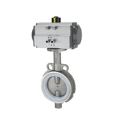 Van Bướm Khí Nén PTFE Kiểu Hàm Bằng Thép Không Gỉ 304 WD671F-16P