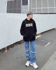 Áo khoác Hoodie Basic V1 100% cotton cao cấp - Đen