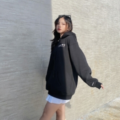 Áo khoác dây kéo Unime Hoodie Zip Flex 1.0 - Màu đen