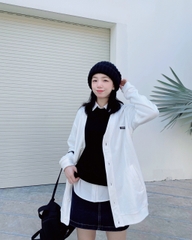 Áo Khoác Cardigan Follow Your Heart - Trắng