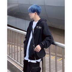 Áo khoác dây kéo Unime Hoodie Zip Flex 1.0 - Màu đen