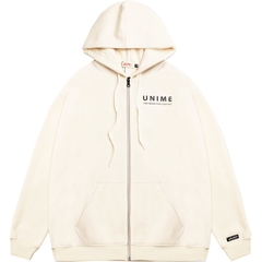 Áo khoác dây kéo Unime Hoodie Zip Flex 1.0 - Màu kem
