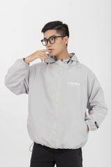 ÁO KHOÁC DÙ 2 LỚP UNIME ESSENTIAL UTILITY - XÁM