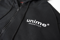 ÁO KHOÁC NAM/NỮ HOODIE ZIP UNIME BASIC ESSENTIAL - ĐEN