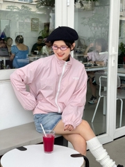Áo khoác dù siêu nhẹ Crop Windbreaker khóa kéo 2 đầu W12024