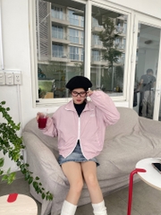 Áo khoác dù siêu nhẹ Crop Windbreaker khóa kéo 2 đầu W12024
