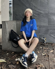ÁO THUN NAM/NỮ UNIME BASIC LOGO - XANH DƯƠNG