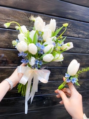 Hoa Cưới Tulip Hà Lan 201 | Tulip & Sao Xanh & Thúy Châu