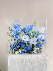 Hộp Hoa Vĩnh Cửu Tone Xanh 502