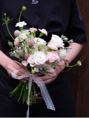 Hoa Cưới Tone Hồng Trắng 209