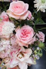 Hộp Hoa Tone Hồng 466 | Ohara & Ly Kép Hồng