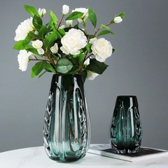 Bình Hoa Thủy Tinh Emerald Glow Vase - Màu Xanh Lá