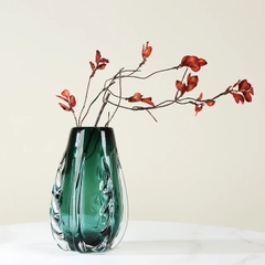 Bình Hoa Thủy Tinh Emerald Glow Vase - Màu Xanh Lá