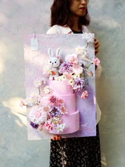 Tranh Bánh Kem Hoa Lụa & Quà - Trang Trí Nội Thất