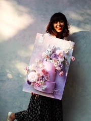 Tranh Bánh Kem Hoa Lụa & Quà - Trang Trí Nội Thất