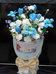 Bó Hoa Tulip Tone Xanh Đứng | CUTE22