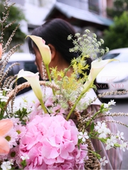 Giỏ Hoa Nhập Khẩu Tone Hồng 022